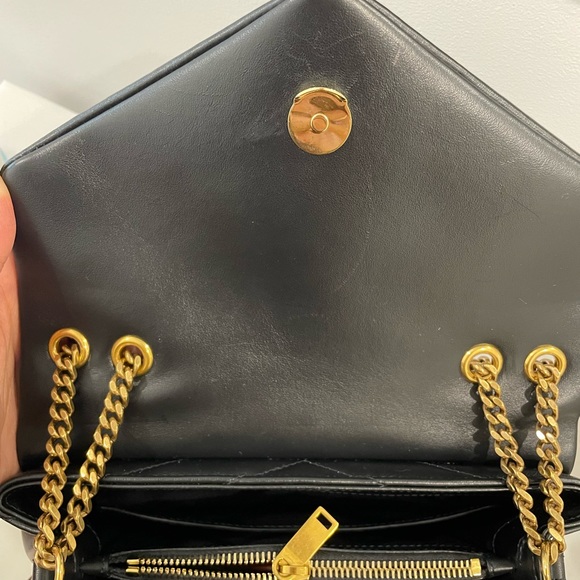 Loulou small chain quilted chain bag - Picture 2 of 4